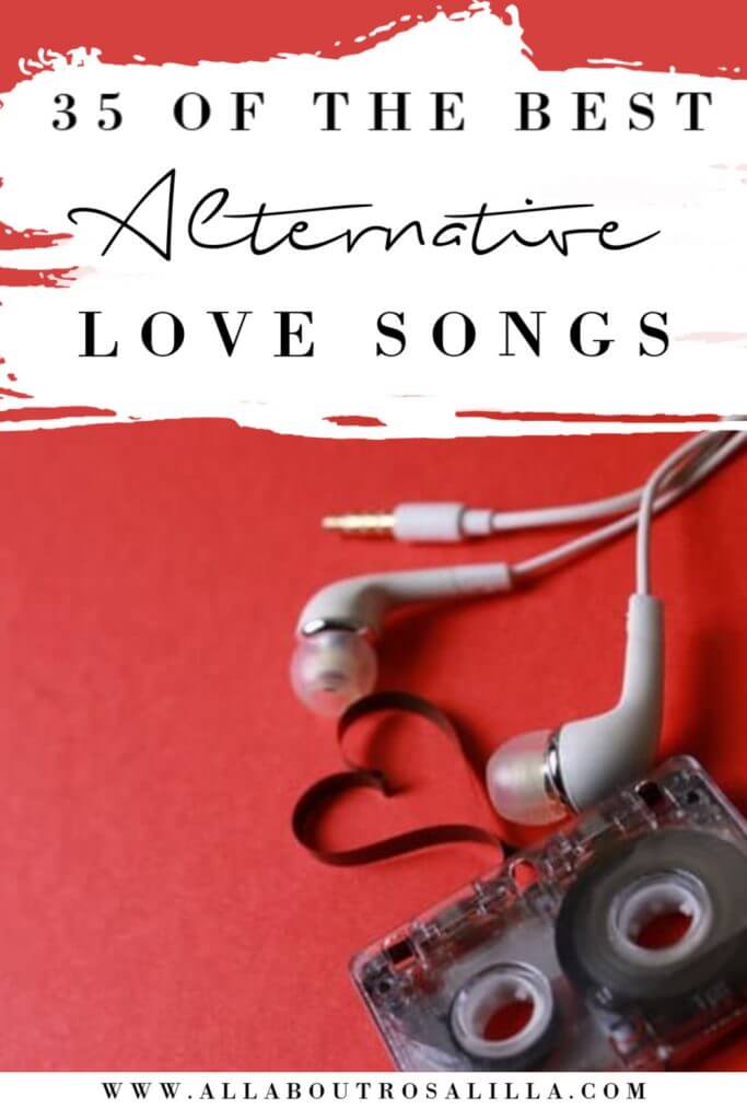 Image of a cassette with text overlay best alternative love songs