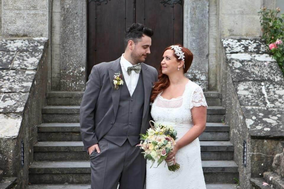 Irish couple on their wedding day
