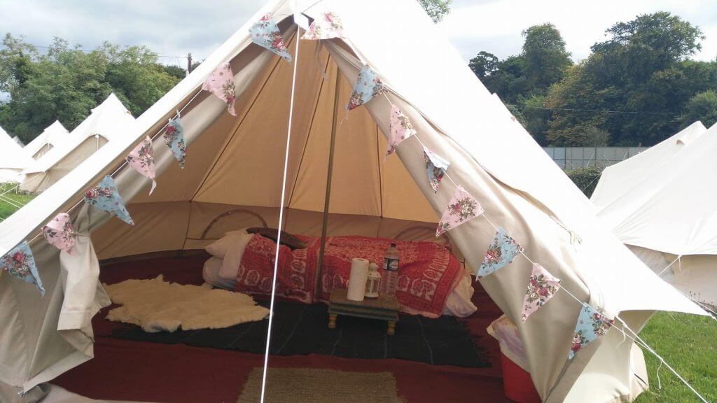 Bell Tent at a music festival in ireland.