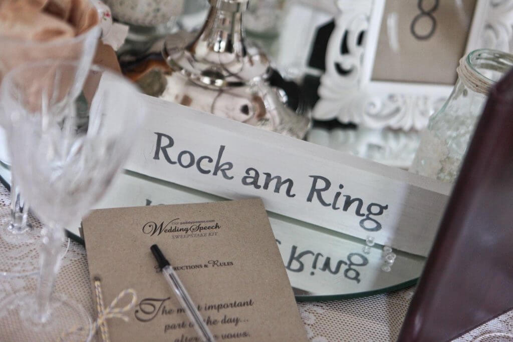 Wedding table named after a music festival and a list of best alternative love songs