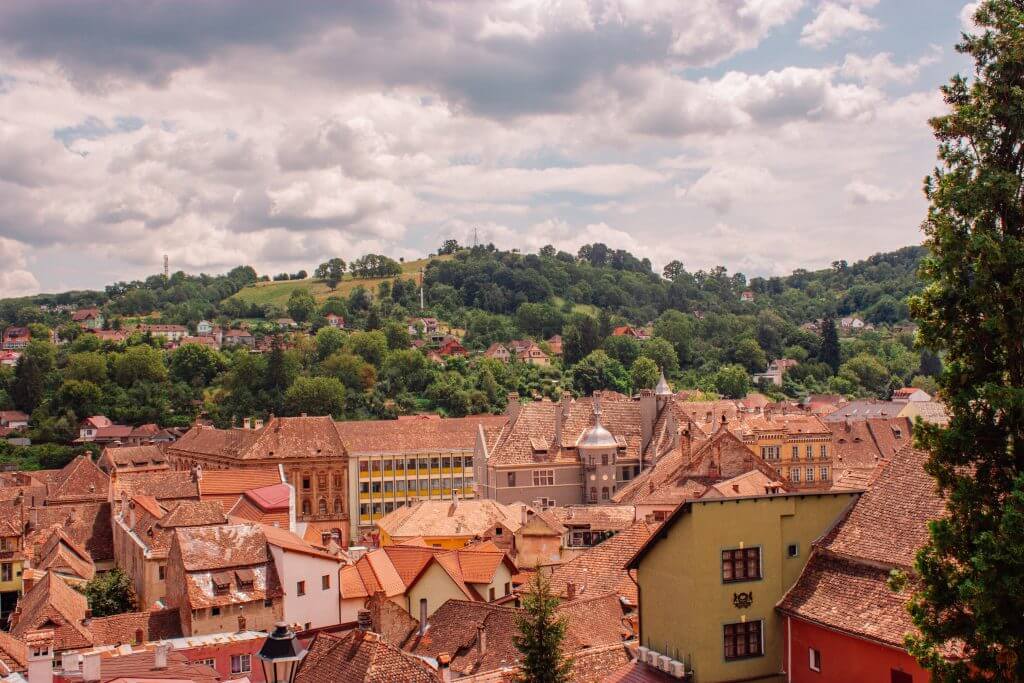 One of the many things to do in Sighisoara is enjoy panoramic views of the city from the clock tower