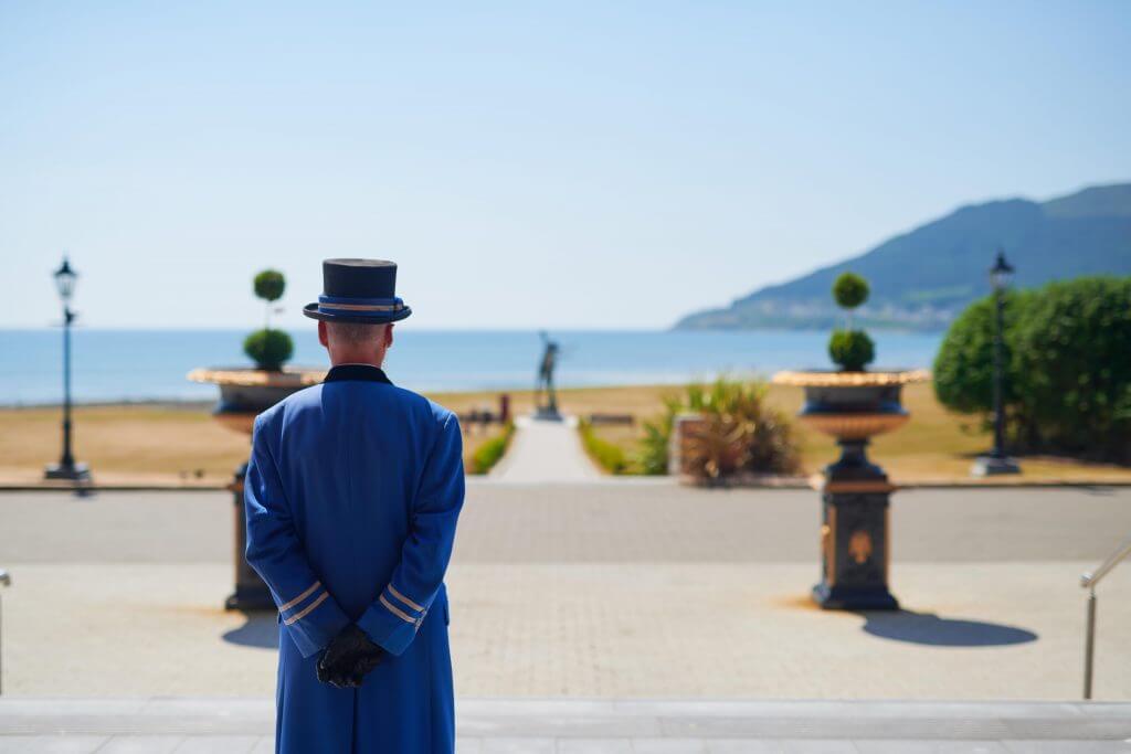 Doorman at Slieve Donard Hotel in Northern Ireland