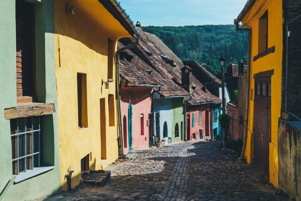 Colourful houses of Sighisoara Romania