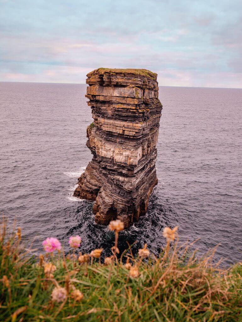 Dun Briste sea stack at Downpatrick Head Mayo Ireland.