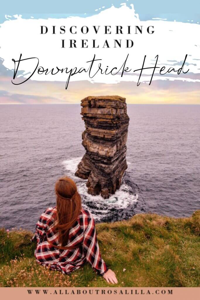 Image of Downptrick Head Mayo with text overlay things to do in Ireland. Downpatrick Head