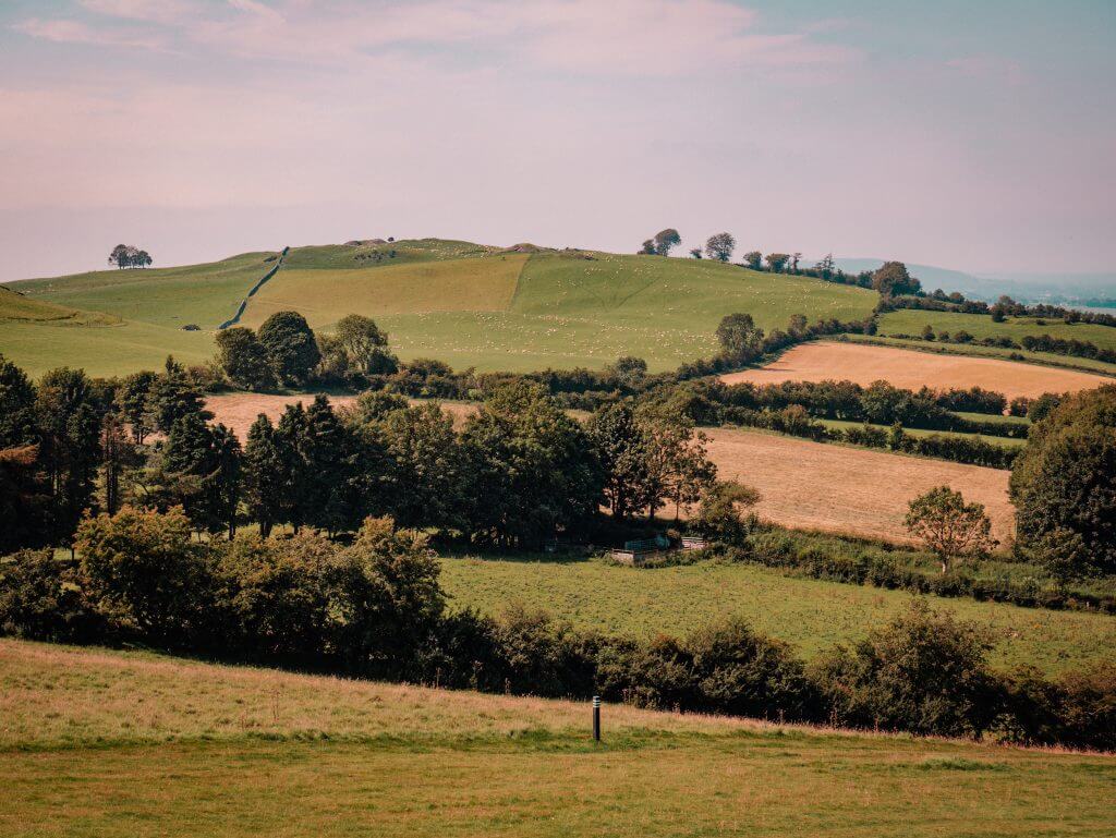 The rolling hills of County Meath in Ireland