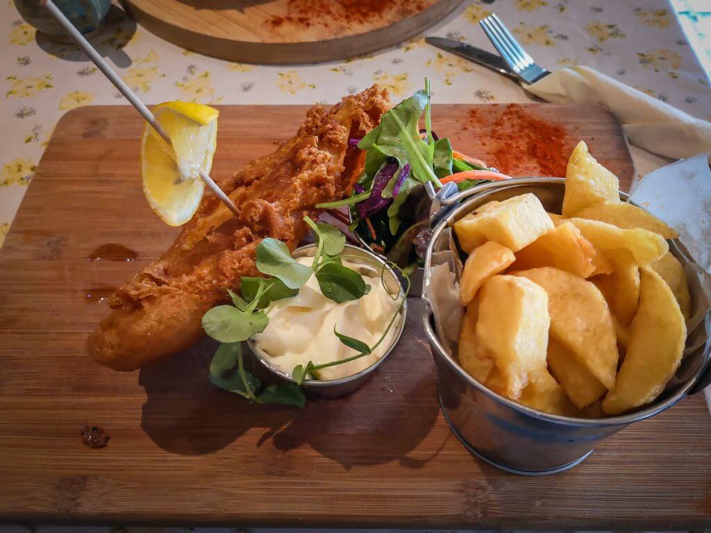 Fish and chips at Nancy's Barn Ballyliffin