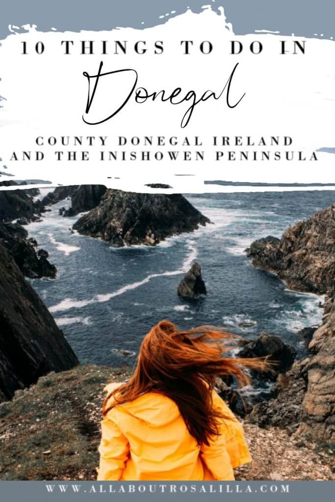 Image of Malin Head in Donegal with text overlay staycation Ireland ideas 10 things to do in Donegal and the Inishowen peninsula