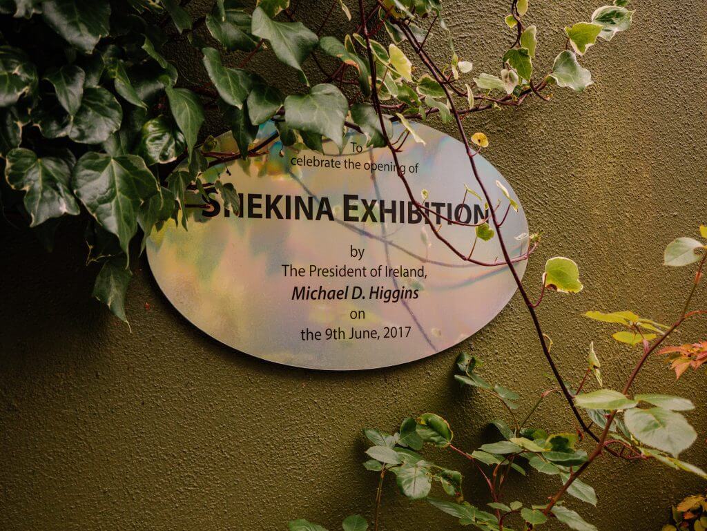 Sign for Shekina Exhibition at Shekina Sculpture Garden