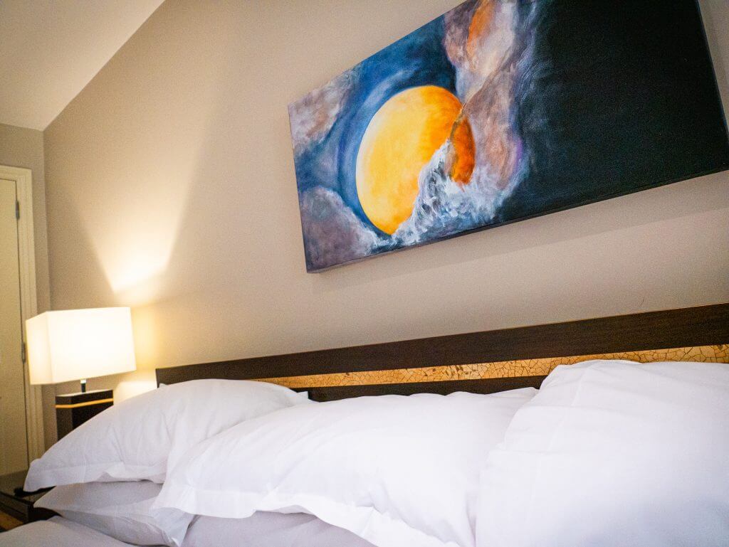 large double bed at Brooklodge hotel the perfect place to stay in wicklow ireland
