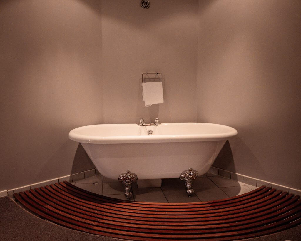 Standalone bath in the mezzanine suite at Brooklodge Wicklow Ireland