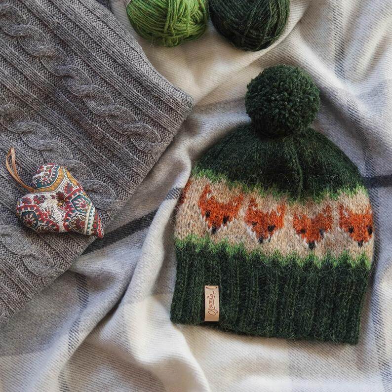 Knitted Fox Hat 