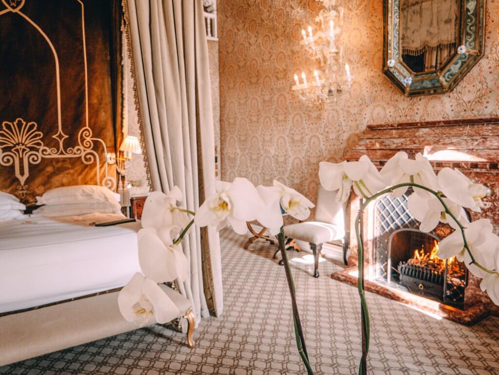 Bedroom at Ashford Castle Hotel in Ireland