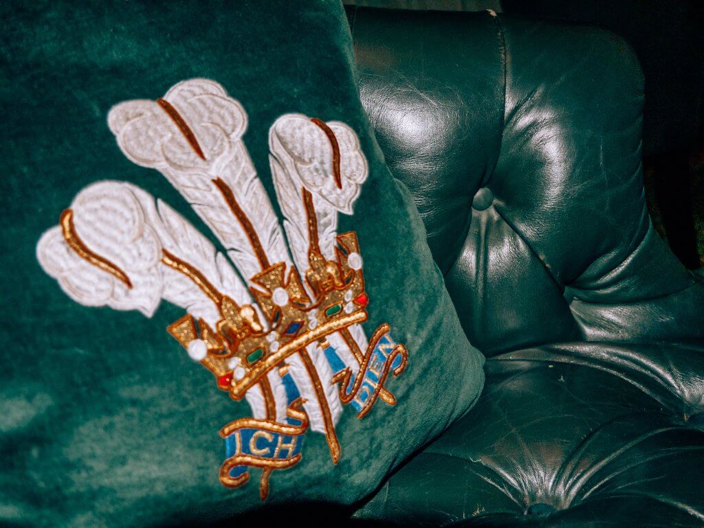 Cushion at the Prince of Wales Bar in Ashford Castle Ireland
