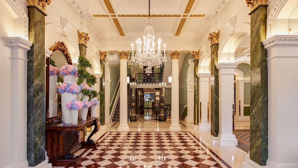 Lobby of The Shelbourne Hotel in Dublin Ireland