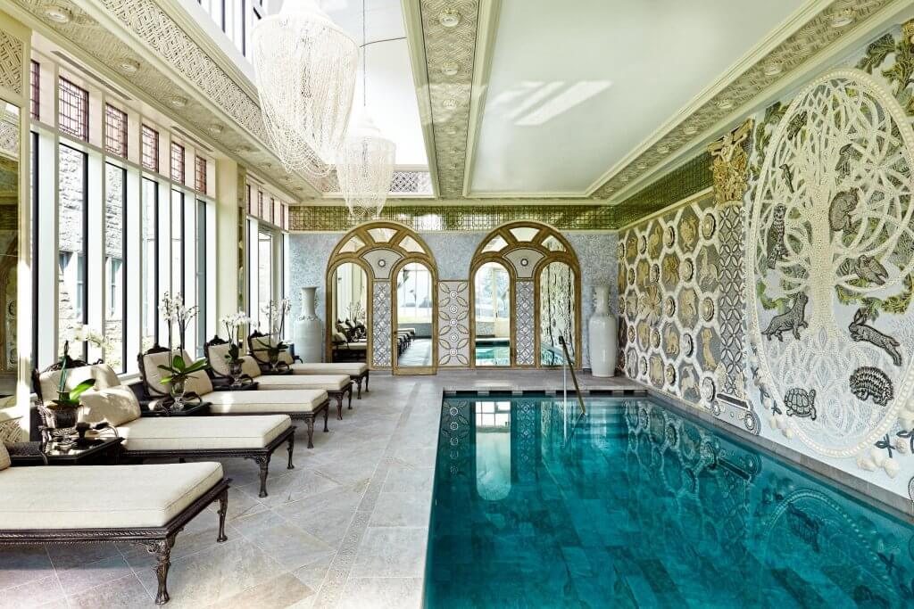 The spa and pool at Ashford Castle Hotel the ultimate in luxury travel ireland
