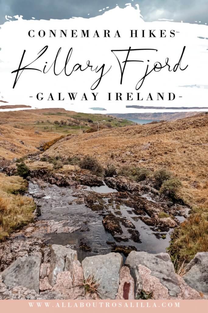 Image of Connemara Galway with text overlay Connemara Hikes Killary Fjord Galway Irelnad