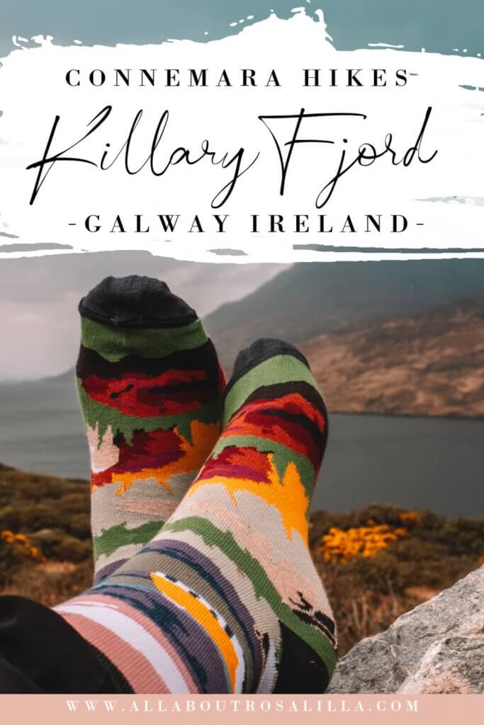 Image of Connemara Galway with text overlay Connemara Hikes Killary Fjord Galway Irelnad