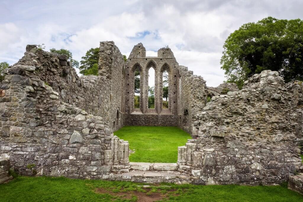 Inch Abbey near Tollymore Forest in Northern Ireland a filming location for Game of Thrones