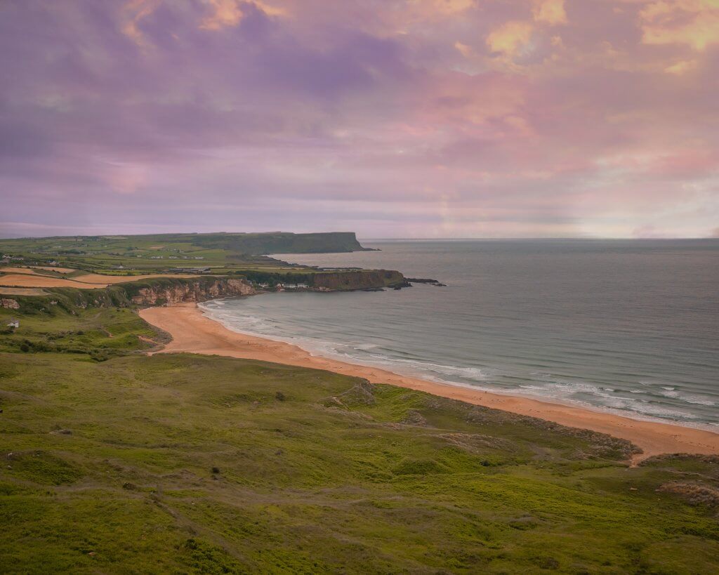 Beach along the Antrim coast in Northern Ireland where Game of Thrones was filmed