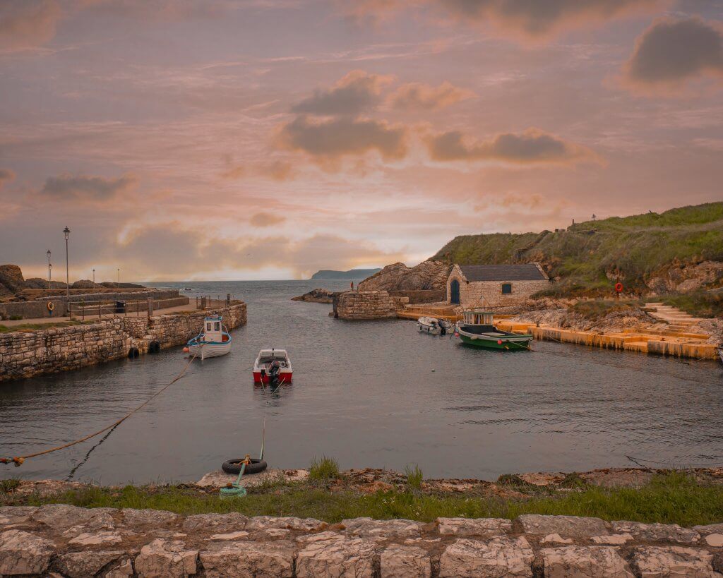 Ballintoy Harbour at sunrise