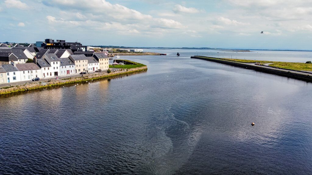Aerial view of Galway city the perfect weekend break in Galway city Ireland