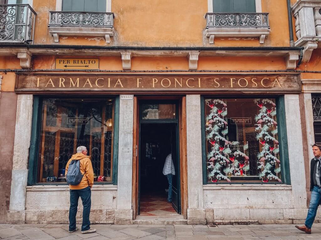 Exterior of The Merchant of Venice Shop in Cannaregio Venice