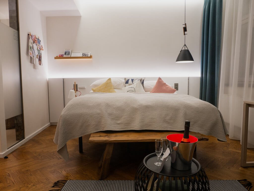 Comfort bedroom at Mosaic House Design Hotel Prague
