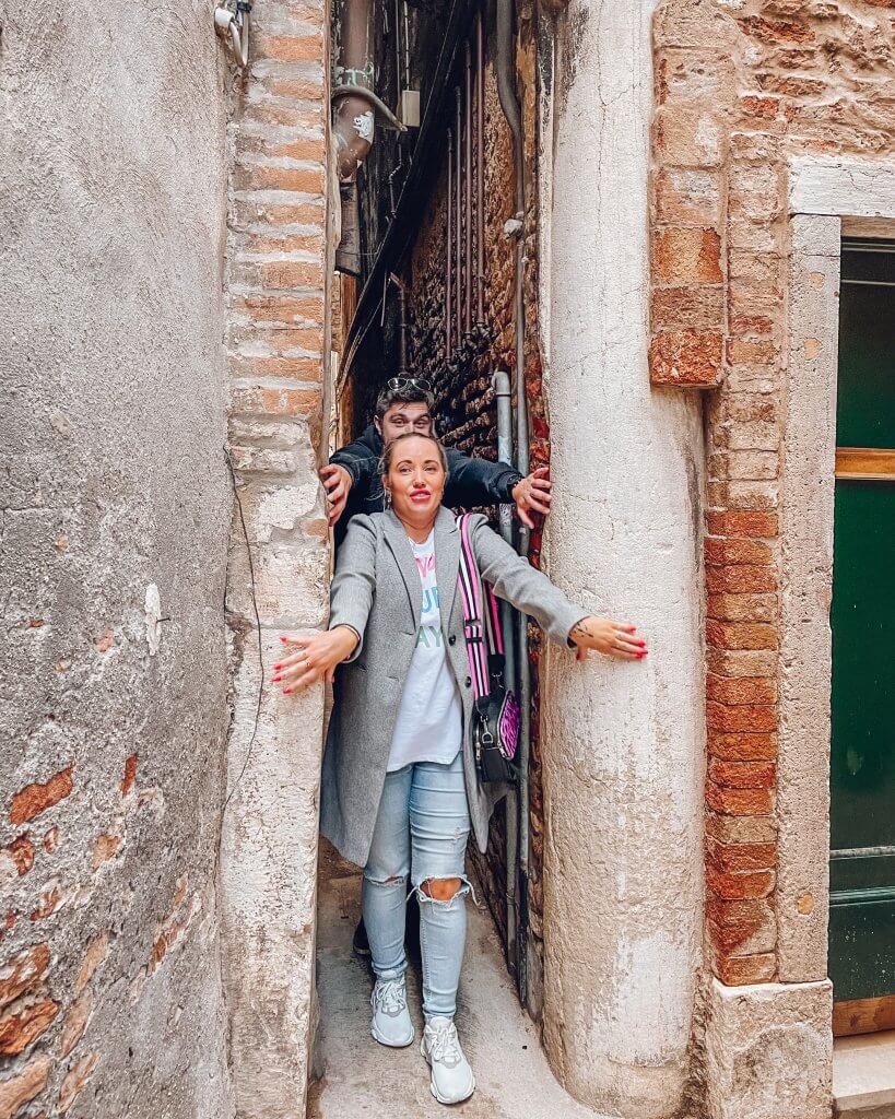 The narrowest street in Venice can be found in the Cannaregio region