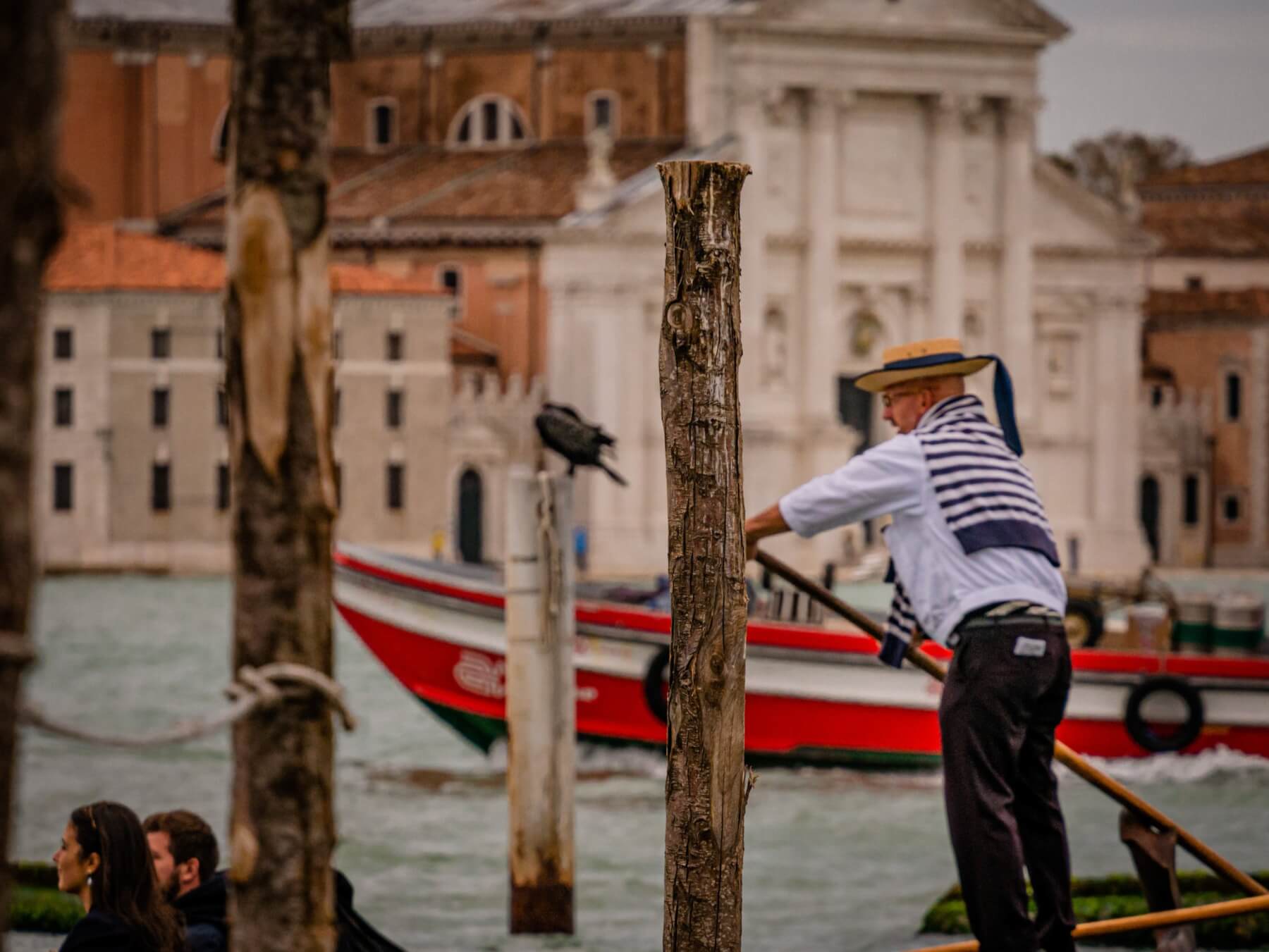 Gondola on the Grand Canal in Venice Italy