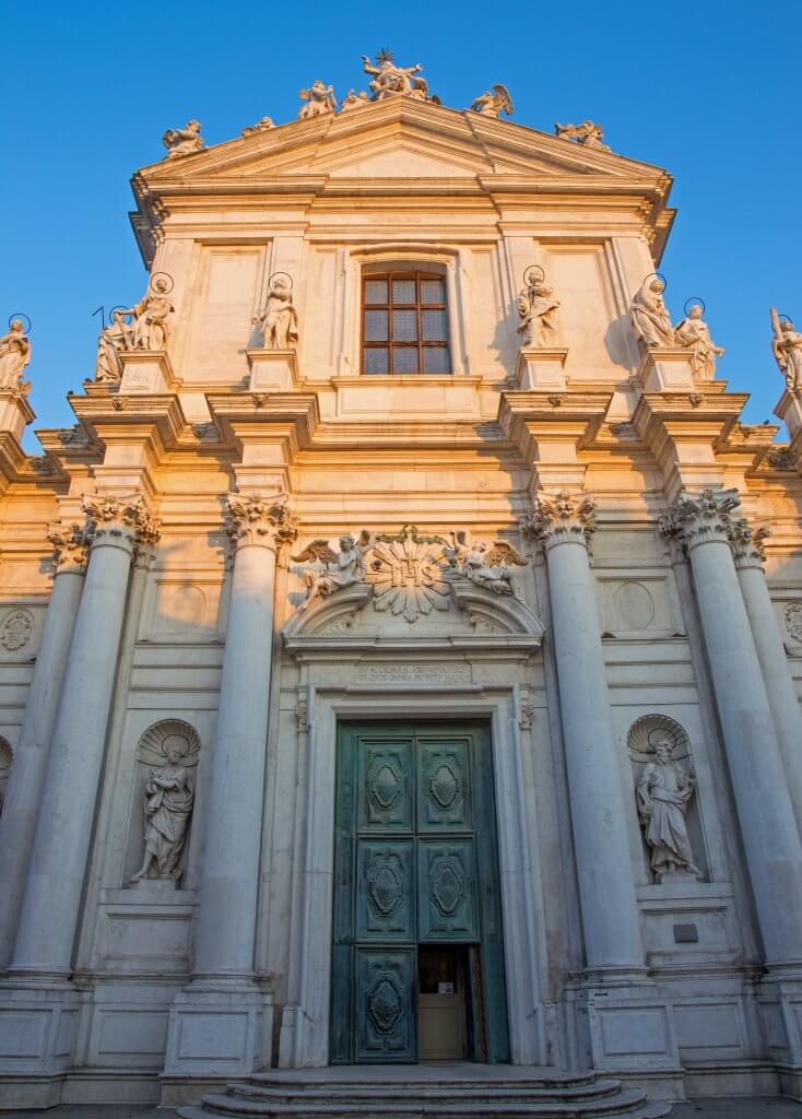 Exterior of Gesuiti church in the Cannaregio neighbourhood of Venice Italy