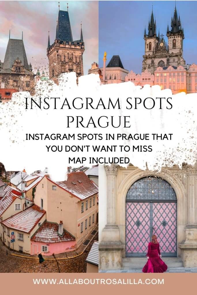 Images of Prague with text overlay Prague Instagram Spots