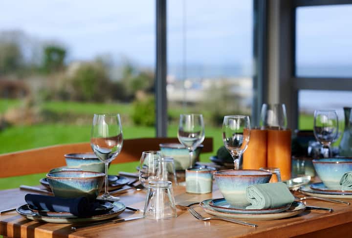 Dinner table set in Ealu AirBnB in Clare