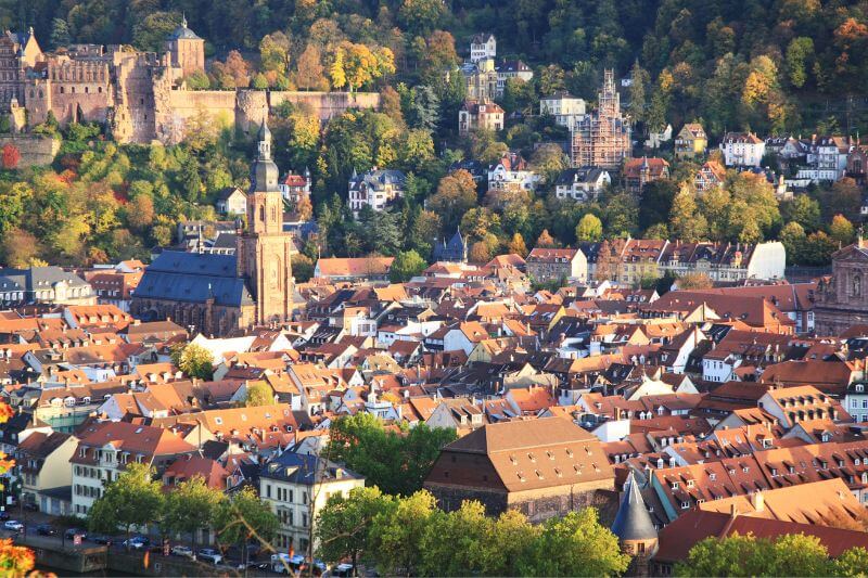 The Philosopher's Walk in Heidelberg, offering panoramic views and peaceful escape.