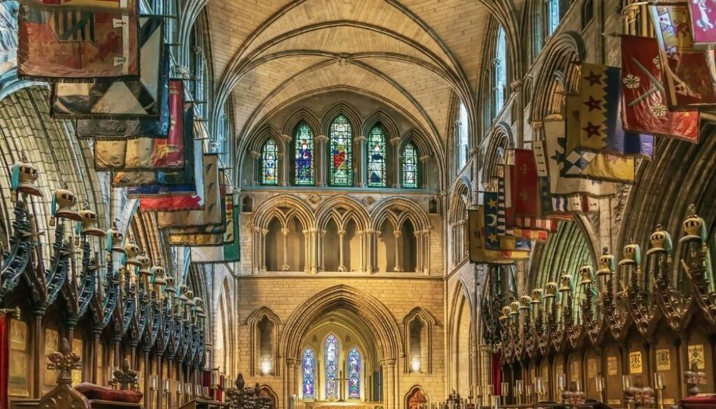 Interior of St.Patrick's Cathedral in Dublin