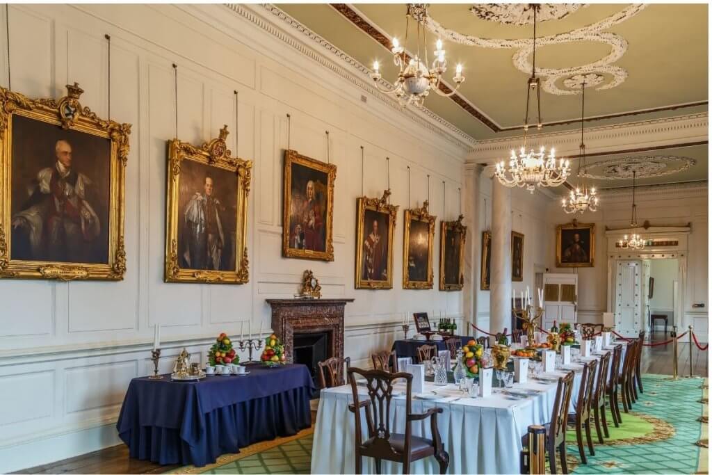 Interior of Dublin Castle in Ireland