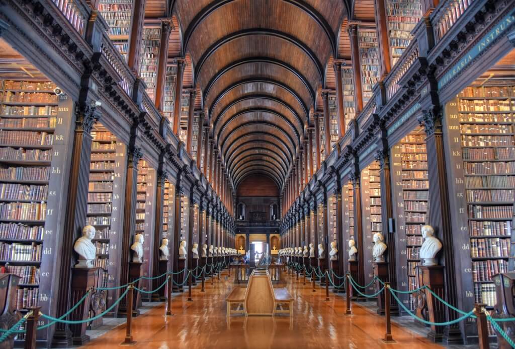 The long room in trinity college dublin library a must see on a 2 days Dublin itinerary