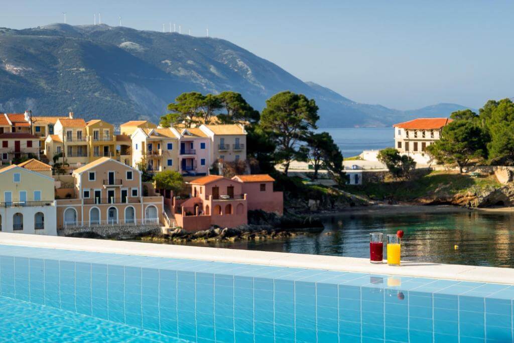 Pool at Assos View in Kefalonia Greece