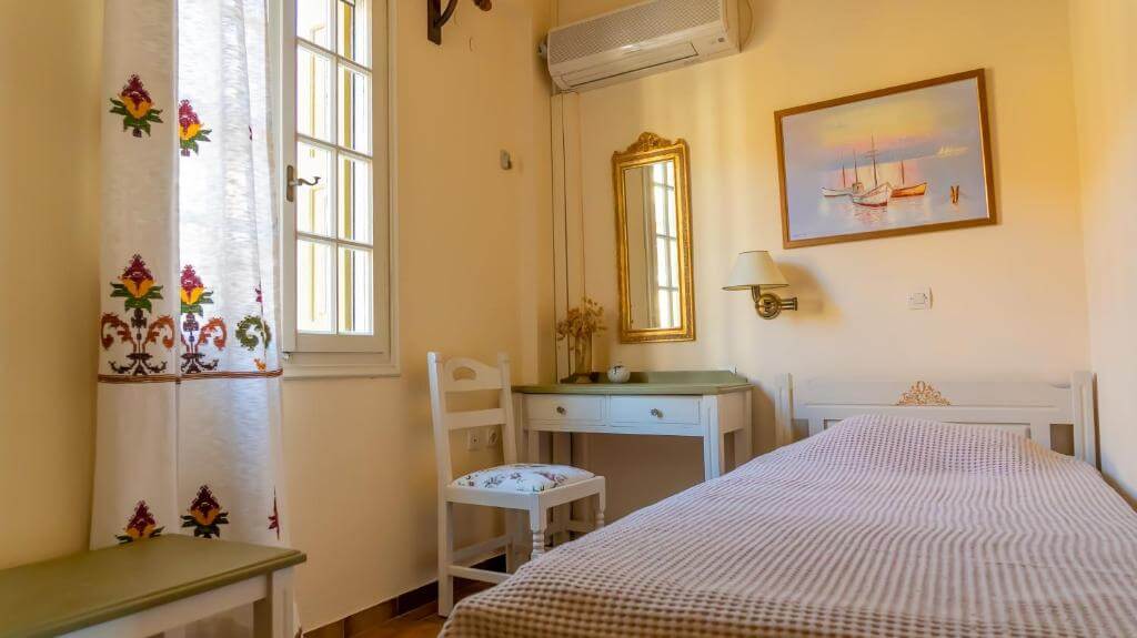 Bedroom of Linardos apartments in Assos Greece