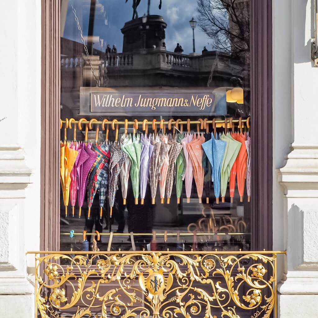 Shop front at Wilhelm Jungmann & Neffe in Vienna Austria