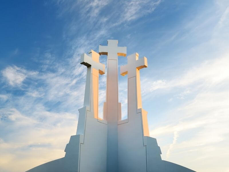 Hill of three crosses in Vilnius is one of the top tourist attractions in Vilnius