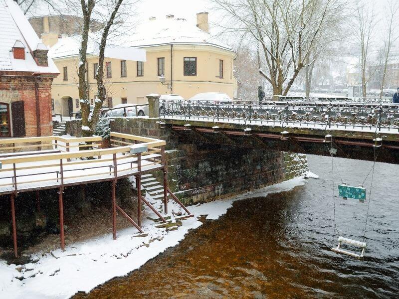 Uzupis in Vilnius during winter