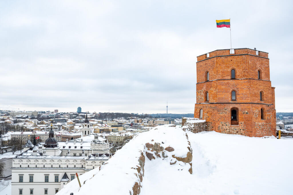 One of the best tourist attractions of Vilnius is Gediminas Castle Tower.