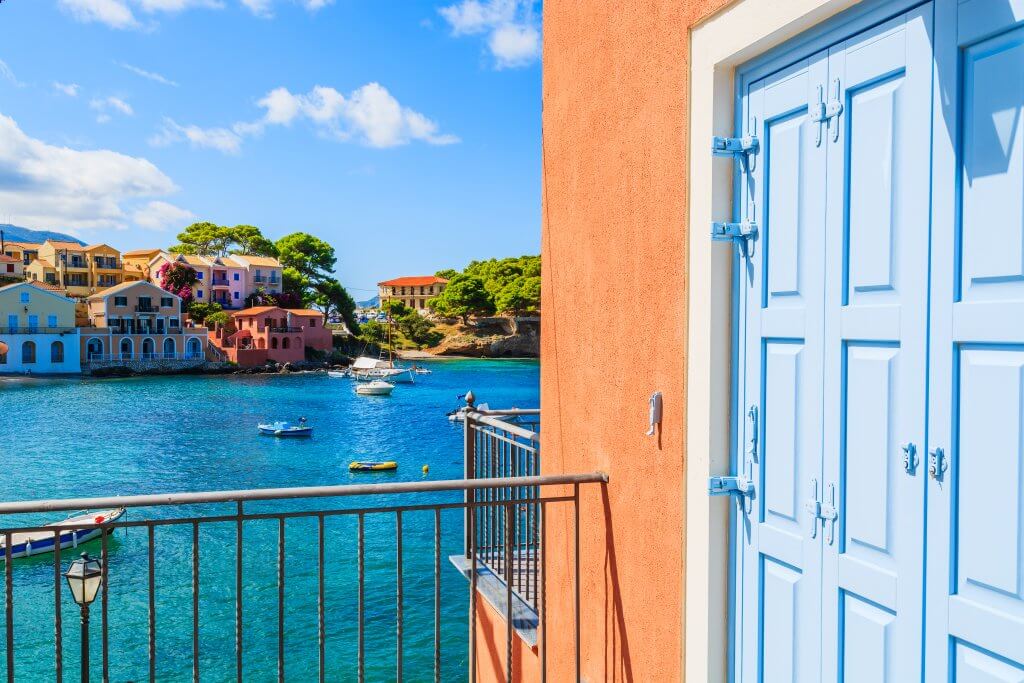 Colourful Greek houses