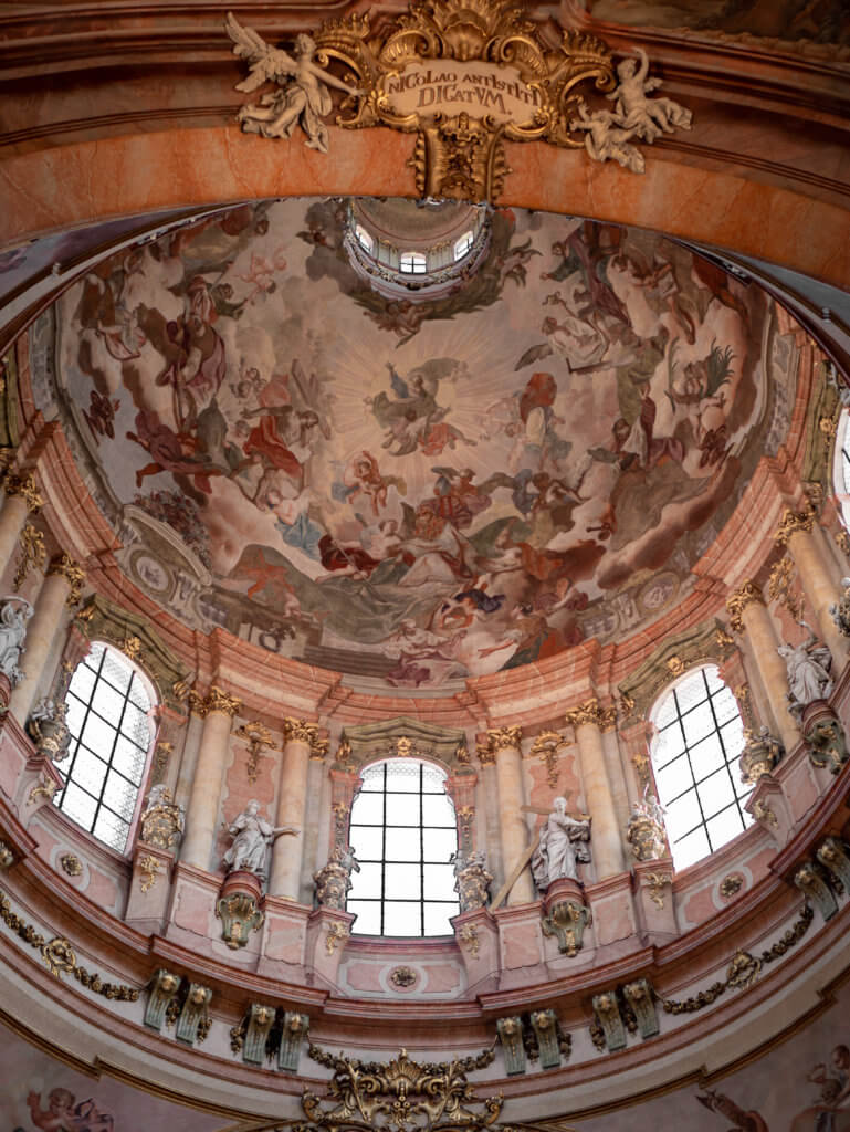 Interior of St Nicholas church in Prague