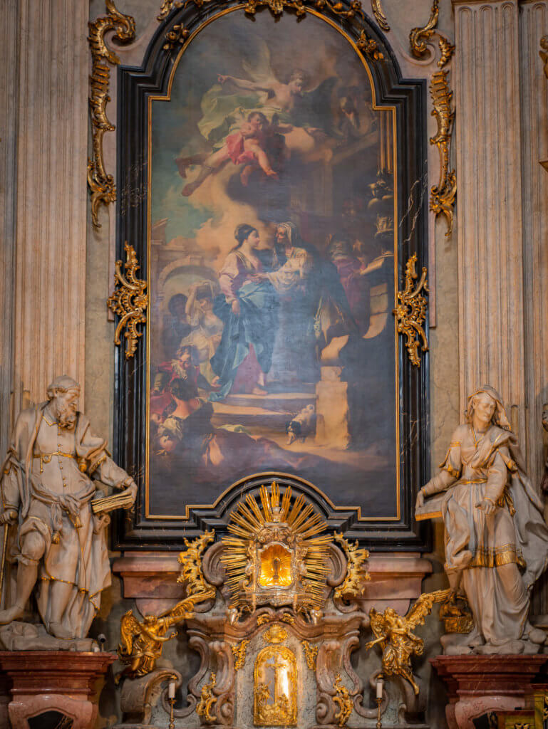 Interior of St Nicholas Church in Prague
