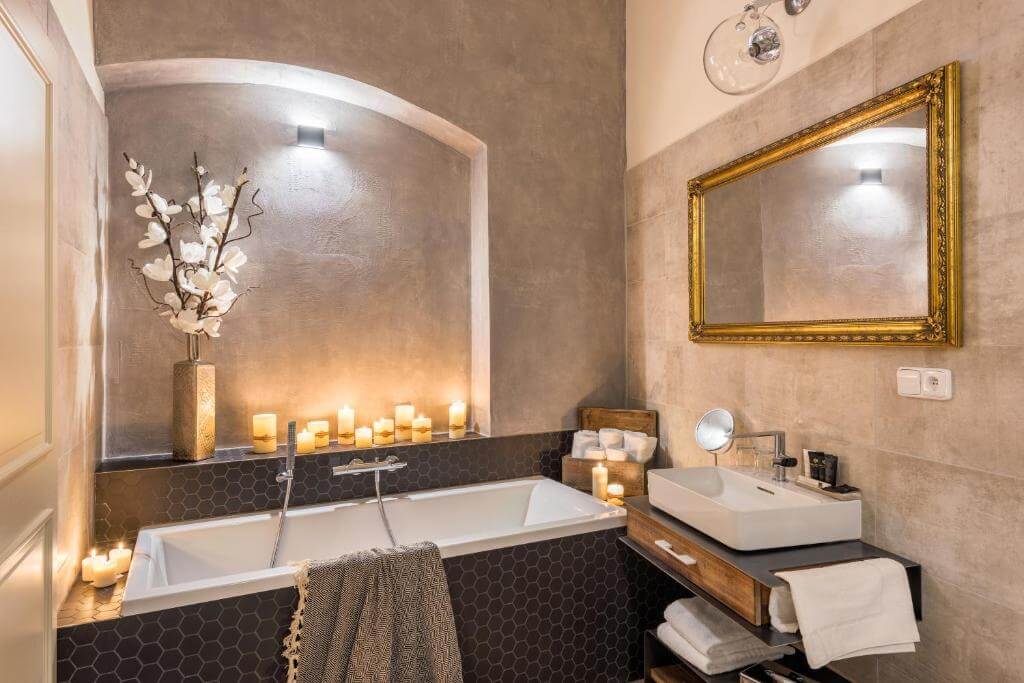 Classy bathroom in MOOo by the apartment apartments in Prague Old Town one of the best places to stay in Prague
