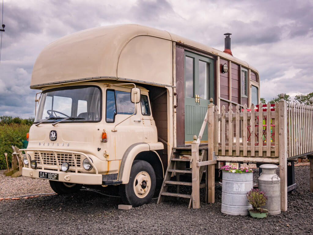 Converted Bedford Horsebox, a unique place to stay in Northern Ireland