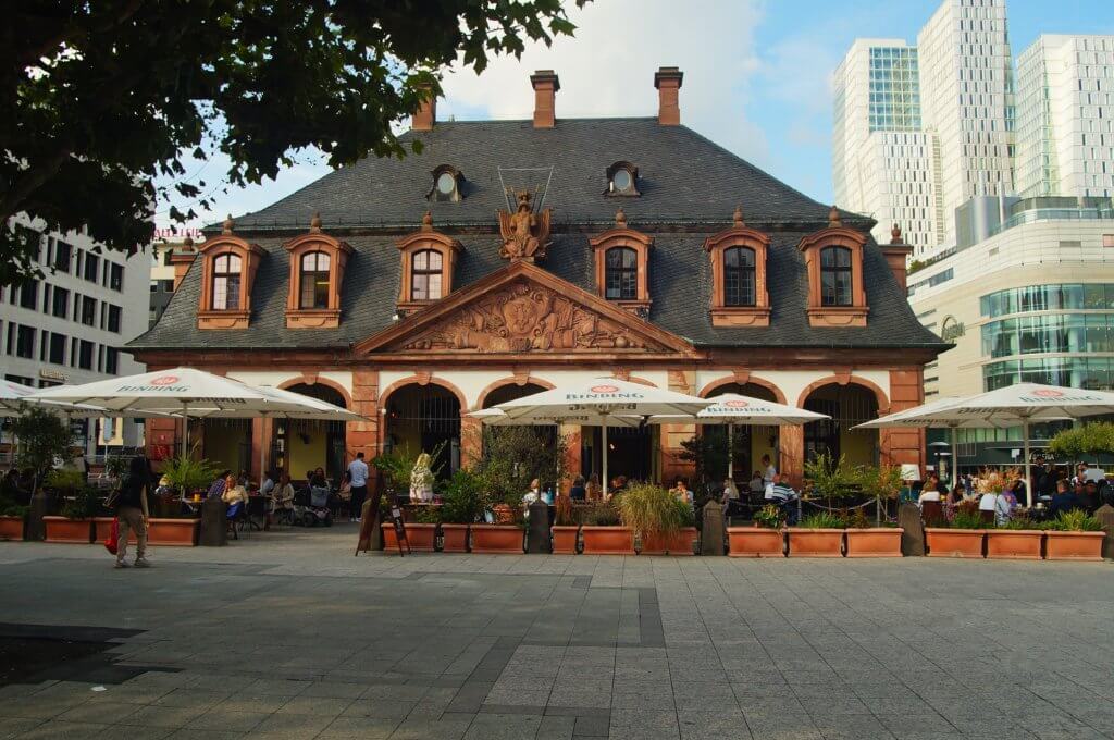 Having a hot chocolate in Cafe Hauptwache is one of the best things to do in one day in Frankfurt Germany