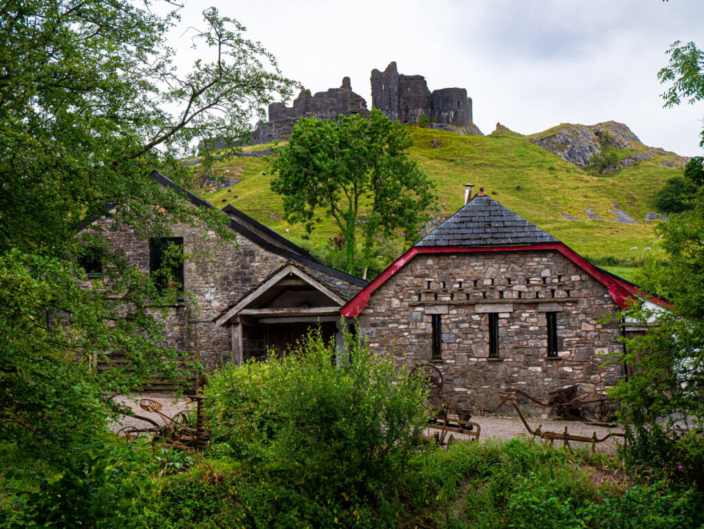 Carreg Cennan Castle in Carmarthenshire in West Wales